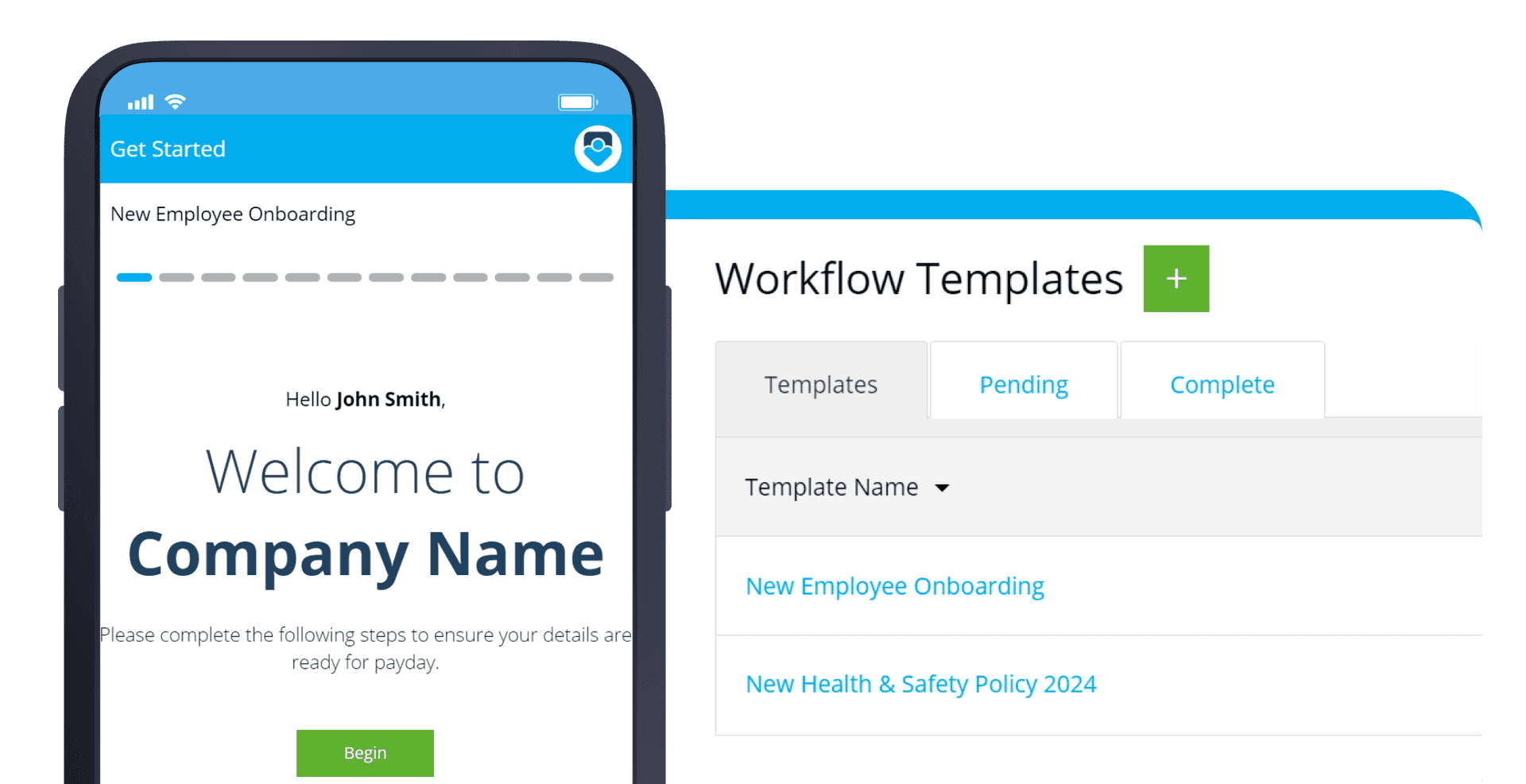Workflow Menu and Employee Onboarding | PayHero